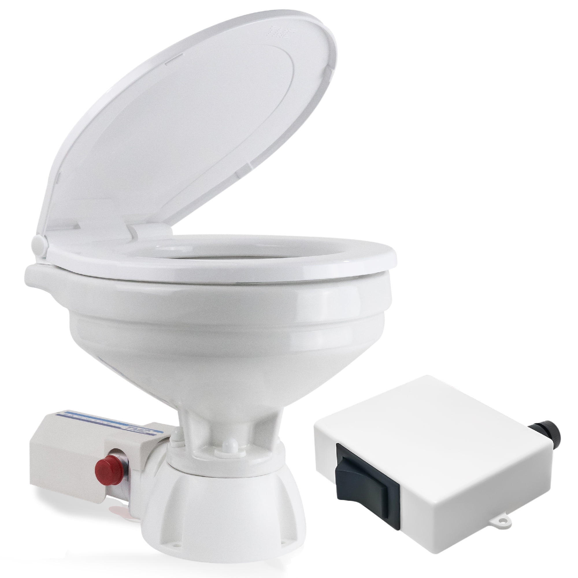TMC Electric Marine Toilet, RV Toilet, Boat Toilet, Compact Design Bowl