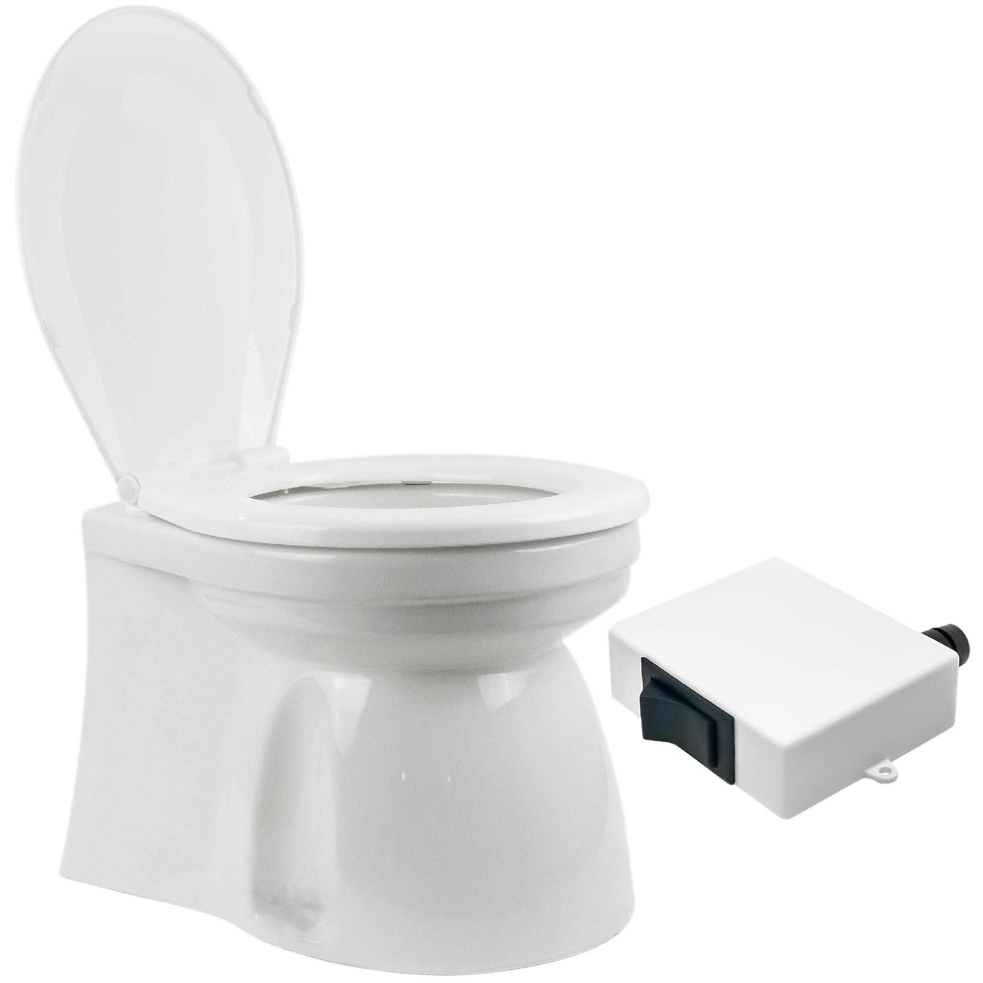 TMC Electric Marine Toilet, RV Toilet, Boat Toilet, Compact Design Bowl