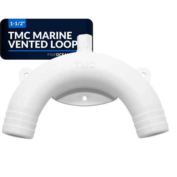 TMC Marine Vented Loop for Boats and RVs, 1-1/2 Inch Hose - Prevents Siphoning in Inlet and Discharge Plumbing Systems - FO2422