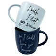 thumbnail image 1 of TMD Retail Ceramic Mug Set of 2 - I Wish I Knew You Sooner So I Could Love You Longer Themed Mugs - Ceramic Mugs with Light Blue & Navy Color - 18 Oz Ceramic Mug for Bridal Parties, Wedding Gift, Etc., 1 of 5