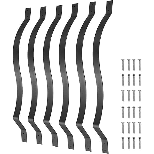TMEE Balusters Iron Deck Spindles,26 Pack Black Staircase Baluster with Screws, 32.25" Metal Deck Spindles and Stairs Railing, Stylish Deck Railing for Outdoor Stair Deck Porch