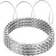 thumbnail image 1 of TMEE Razor Wires Razor Barbed Wire 246ft,5 Coils 49 ft Razor Wire Fencing Razor Fence Non-Rusting Razor Ribbon Barbed Wire Razor Wire Fence Rolls Razor Useful Protection for Garden, 1 of 6