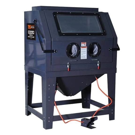 TMG Industrial 265 Gallon/990L Commercial Cabinet Sandblaster, Vacuum Filtration System, Oversized View Window, 125 PSI, 24 CFM, TMG-ABC99
