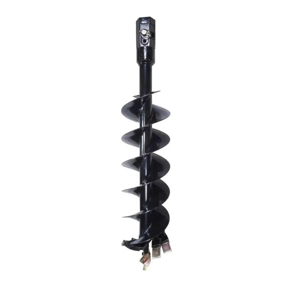 TMG Industrial 9" Post Hole Auger Bit, 48" Height, Fully Welded Cutting Disk, 4 Sharp Cutting Teeth, 2" Hex Connectivity, Built-In Boring Head, High Quality Steel, TMG-PAB09