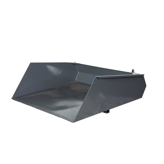 TMG Industrial Forklift Snow Bucket, 64 x 55 Work Capacity, 90 Dump Angle, Beveled Edge Design, TMG-FSB64