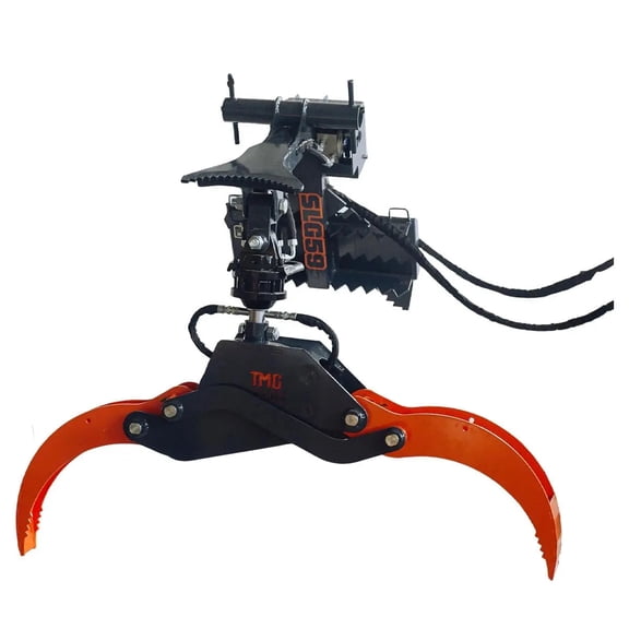 TMG Industrial Mini Skid Steer Rotating Grapple, Toro Style Mount, 59" Grapple Opening, 1500 LB Lifting Capacity, 1.5-Ton Power Rotation, TMG-SLG59