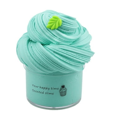 TMGONE DIY Slime Supplies Fruit Slime Aromatherapy Pressure Children Slime Toy, Leaf, Blue, A, Buy 2 get 1 Free