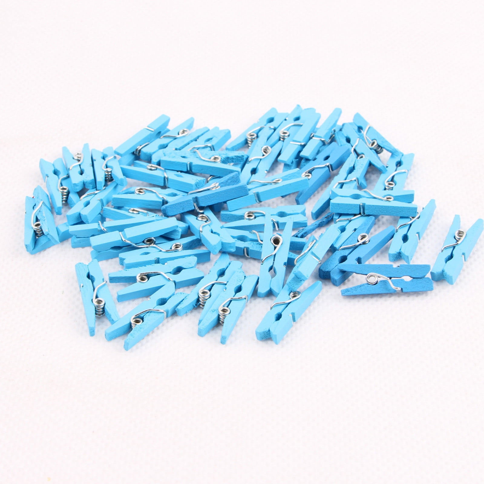 100/10PCS Mini 25mm Natural Wooden Clips Photo Clips Clothespin