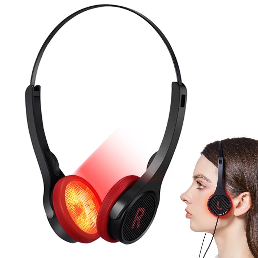TMJ Relief Products Jaw Red Light Infrared 660/850/940nm Massage Headset, USB Powered