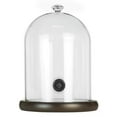 thumbnail image 1 of TMKEFFC Glass Smoking Dome Cloche With Wood Base For Cocktails Smoker Gun Food Drinks Smoke Infuser, Accessory For Adding Smokey Flavor To Beverages, Meat, Whiskey, Old Fashioned, 1 of 9