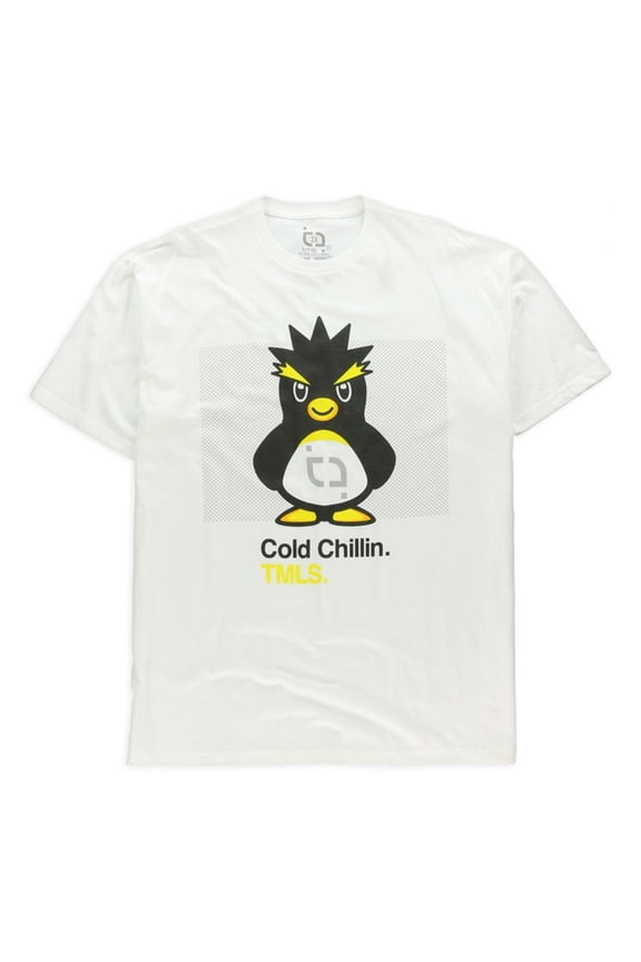 Mens Cold Chillin Graphic T-Shirt, White, XX-Large