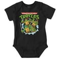 thumbnail image 1 of TMNT 90s Retro Ninja Turtles Cartoon Romper Boys or Girls Infant Baby Brisco Brands 12M, 1 of 6