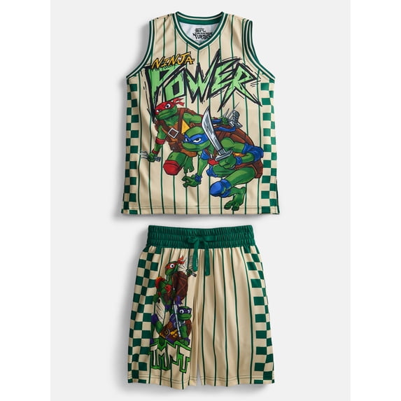 Teenage Mutant Ninja Turtles Boys Basketball Jersey and Matching Shorts Set, 2-Piece, Sizes 4-12