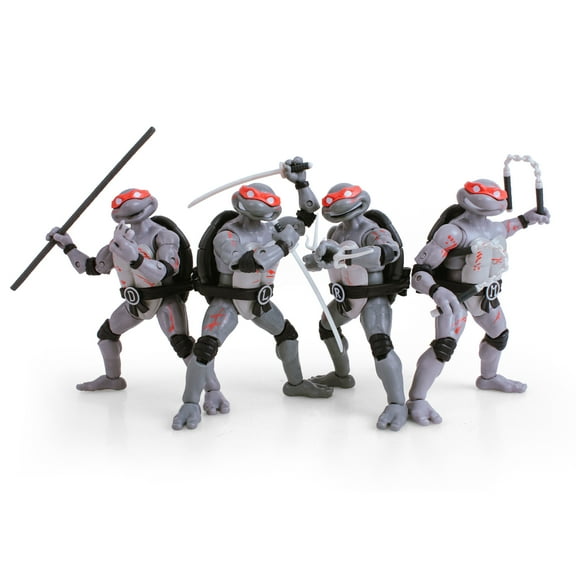 TMNT Battle Damaged Comic Line Art 4-Pack - The Loyal Subjects BST AXN 5" Action Figure Set