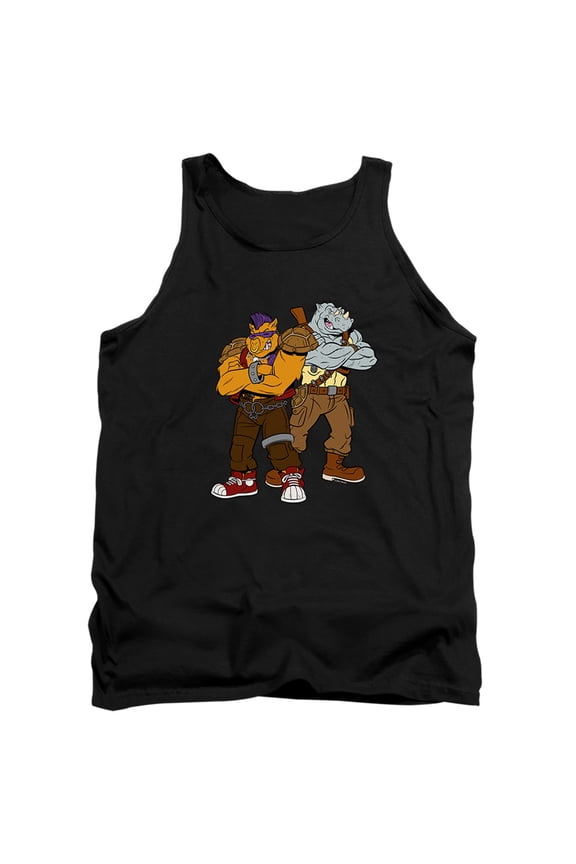 TMNT Bebop and Rocksteady Unisex Adult Tank Top,Black, Large