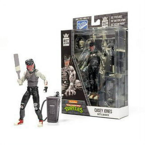 Teenage Mutant Ninja Turtles BST AXN Casey Jones Battle Damage Action Figure, 5" for Kids Ages 8+
