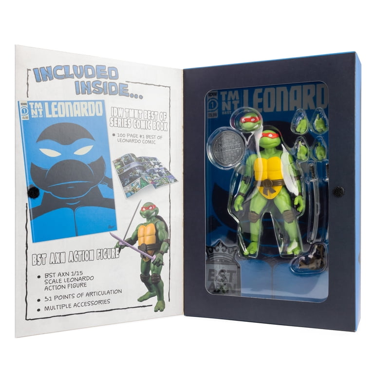 TMNT Best of Leonardo IDW Comic Book & Action Figure Set - The