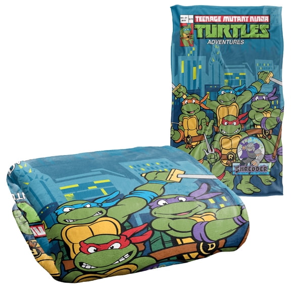 TMNT Blanket, 36"x58" TMNT Comic Cover No.21 Silky Touch Super Soft Throw Blanket