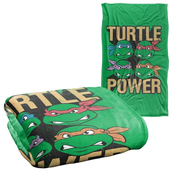 TMNT Blanket, 36"x58" Turtle Power Silky Touch Super Soft Throw Blanket