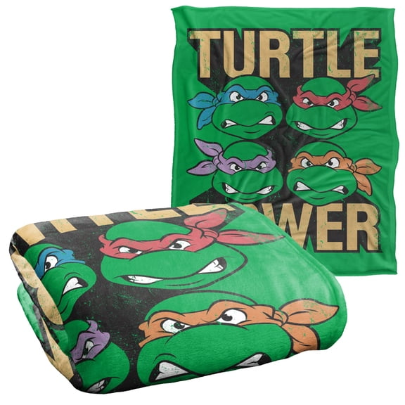 TMNT Blanket, 50"x60" Turtle Power Silky Touch Super Soft Throw Blanket