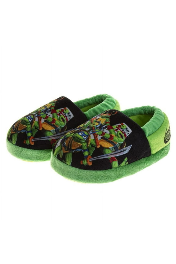 Tmnt Boys Dual Sizes Slippers (Toddler Little Kids), Black Gray, 7, 8