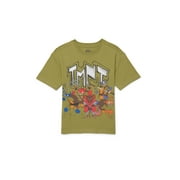 Teenage Mutant Ninja Turtles Boys Graphic Retro Print Tee with Short Sleeves, Sizes 4-18