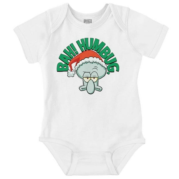 Santa Squidward Christmas Bah Humbug Baby Romper Boys or Girls