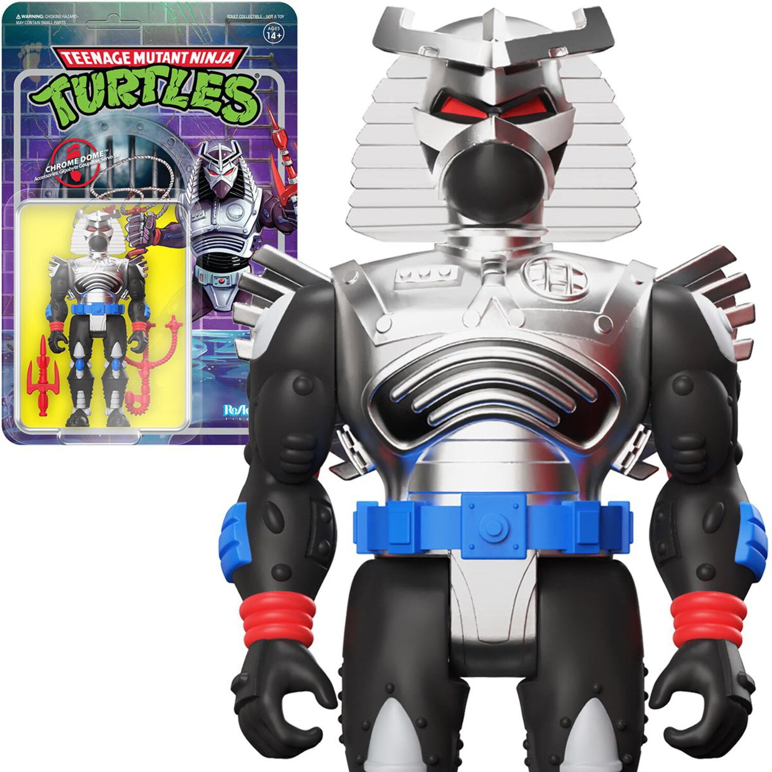 Super7 TMNT Teenage Mutant Ninja Turtles Action Figure - Chrome