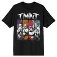 thumbnail image 1 of TMNT Classic Retro Paint Strokes Crew Neck Short Sleeve Men's Black T-shirt-XL, 1 of 4