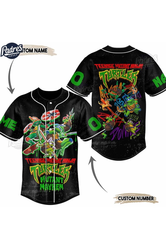 TMNT MUTANT MayHem Ninja Turtles Custom Baseball Jersey