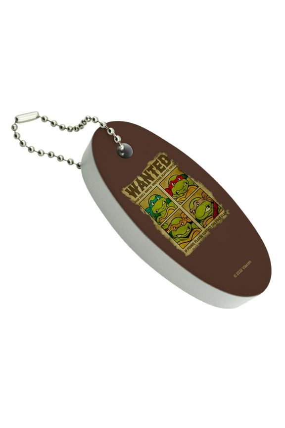TMNT Most Wanted Floating Keychain Oval Foam Fishing Boat Buoy Key Float