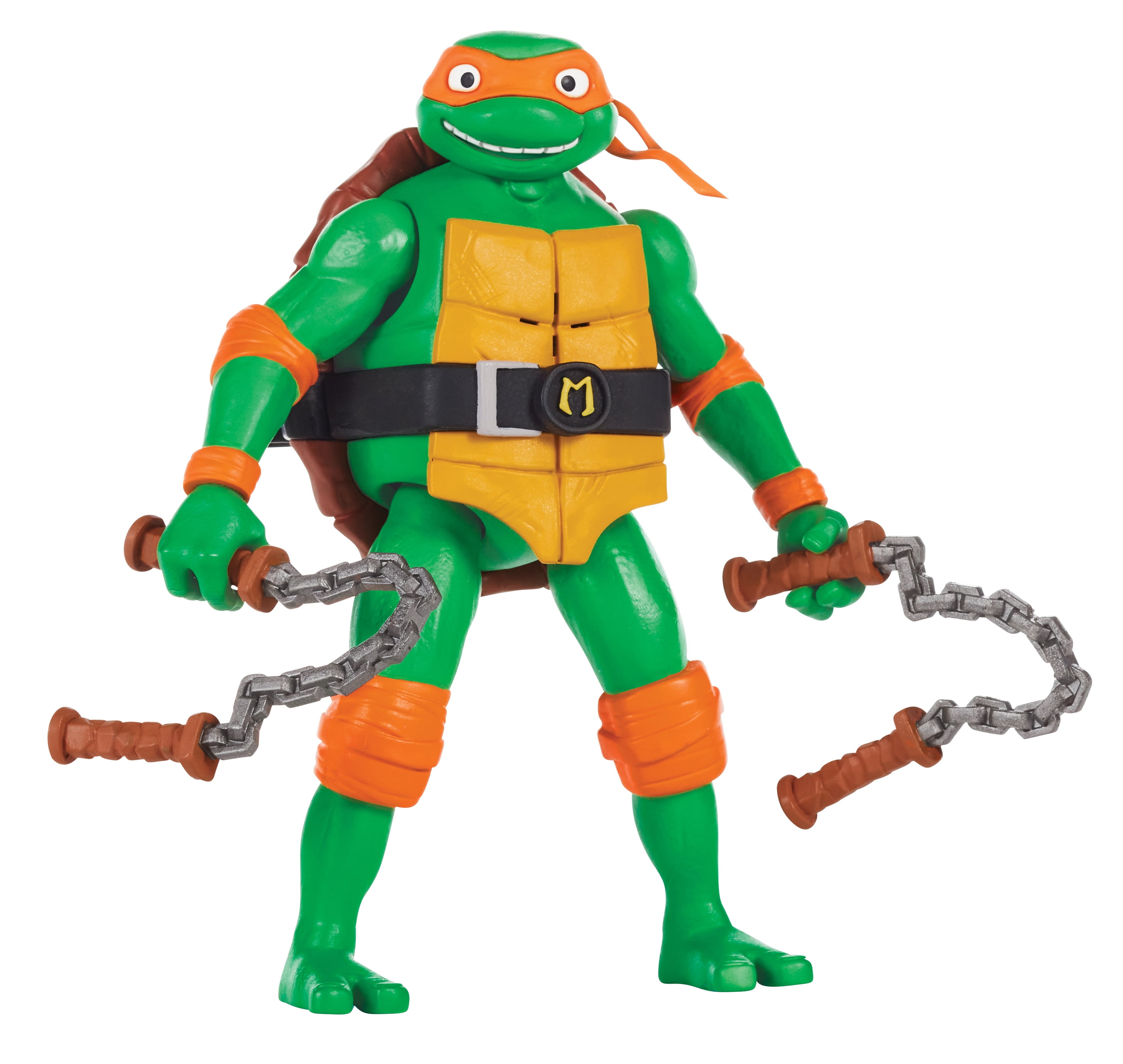 Teenage Mutant Ninja Turtles: Mutant Mayhem 5.5 Leonardo Deluxe Ninja Shouts Figure by Playmates Toys