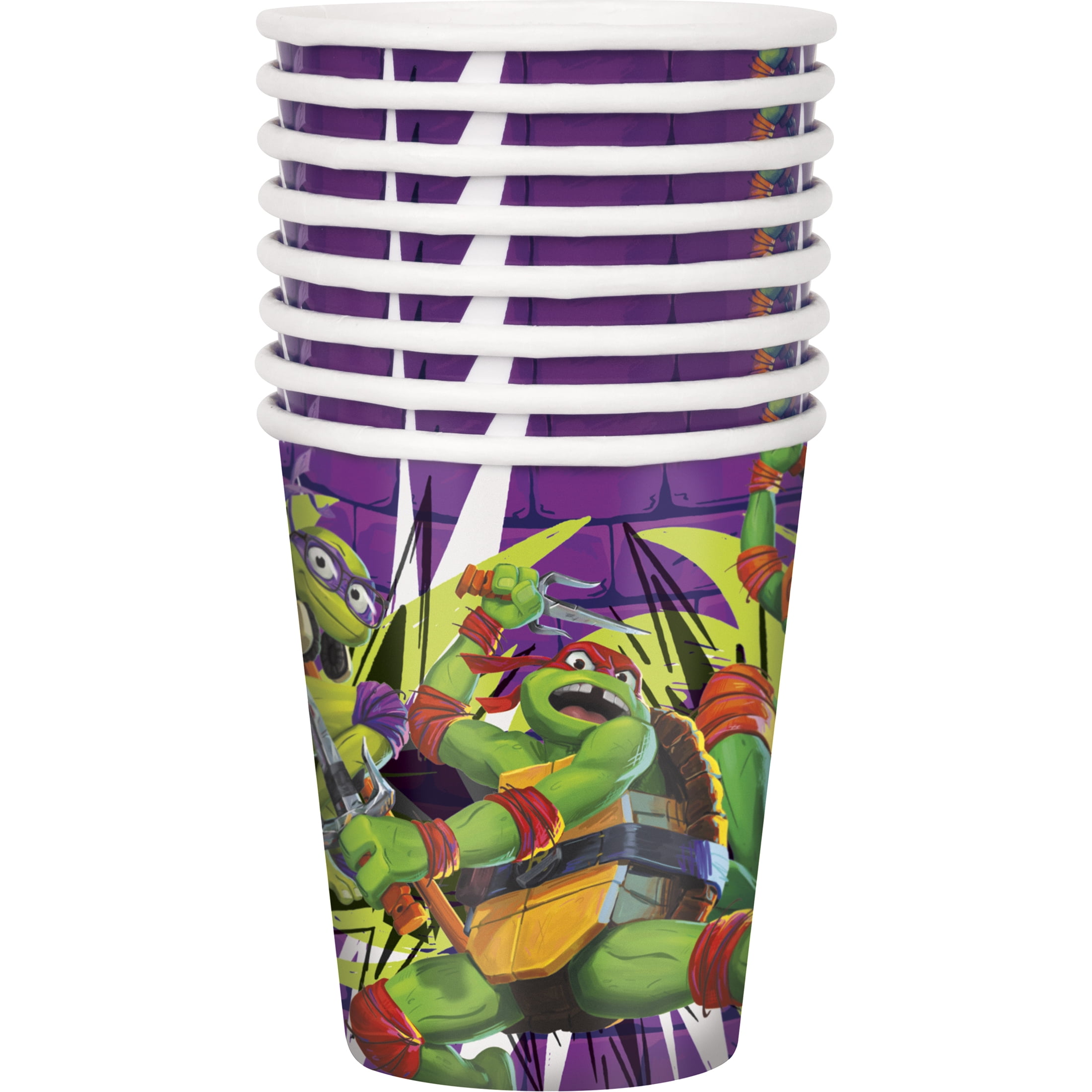 Unique TMNT Mutant Mayhem Paper Cups, 9oz, 8 Count, Ninja Turtle Party ...