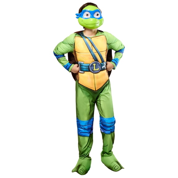 TMNT: Mutant Mayhem Leonardo Deluxe Costume for Kids by Rubies, Boys Small