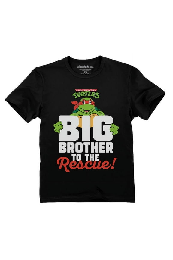 TMNT Mutant Ninja Turtles Big Brother Shirt for Boys Kids Youth Kids T-Shirt Large Black