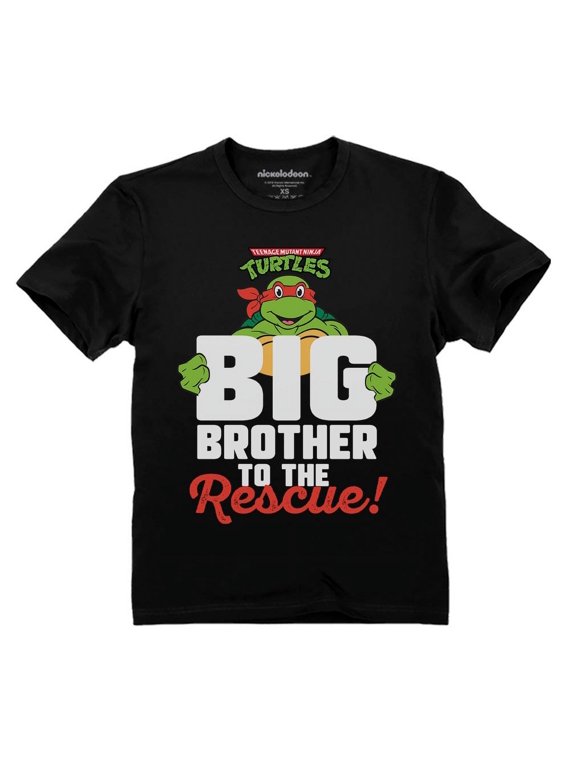 TMNT Mutant Ninja Turtles Big Brother Shirt for Boys Kids Youth Kids T-Shirt Medium Black