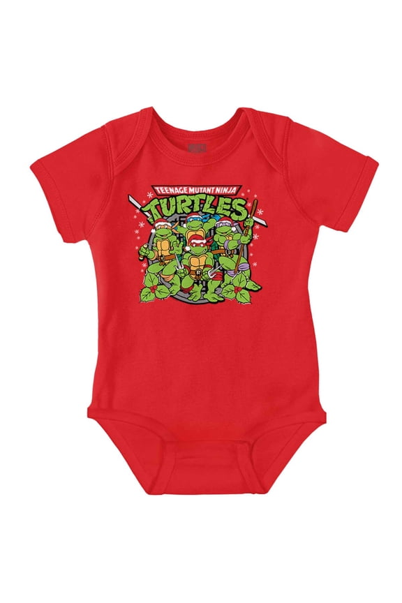 TMNT Ninja Turtle Xmas Cartoon Baby Romper Boys or Girls