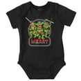 thumbnail image 1 of TMNT Ninja Turtles Merry Christmas Baby Romper Boys or Girls, 1 of 6