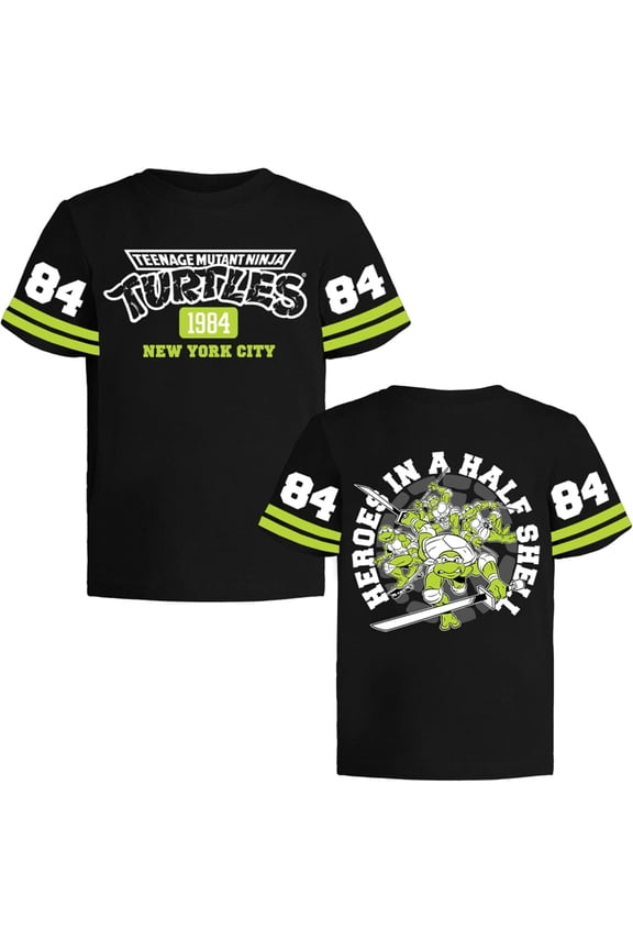 Ninja Turtles Boys Graphic T-Shirt, Toddler Boy Tee Kids Clothes, Black