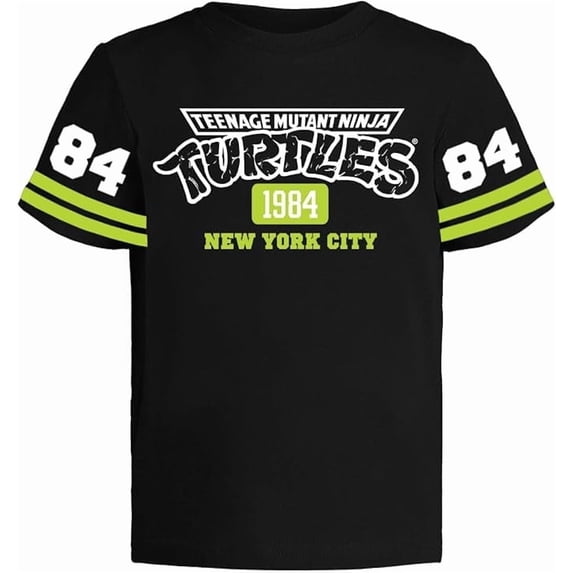 Nickelodeon Ninja Turtles Boys Graphic T-Shirt, Toddler Boy Tee Kids Clothes, Black