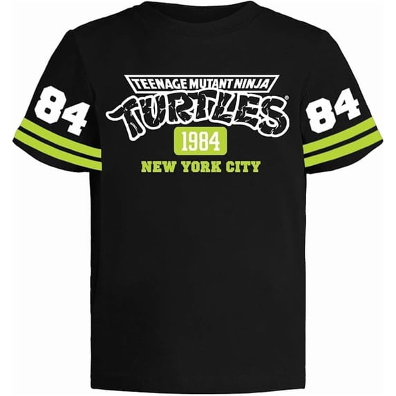 Nickelodeon Ninja Turtles Boys Graphic T-Shirt, Toddler Boy Tee Kids Clothes, Black