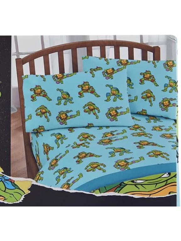 TMNT Ninja Turtles Twin Size Sheet Set 3 Pieces Kids Set