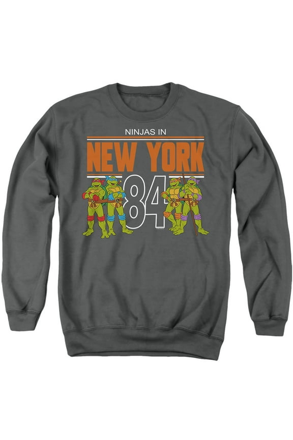 TMNT Nyc Unisex Adult Crewneck Sweatshirt (Medium) Charcoal
