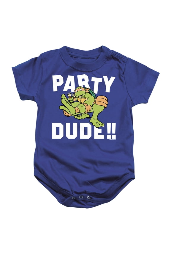 TMNT Party Dude Unisex Infant Snap Suit for Baby (12 Months) Royal Blue