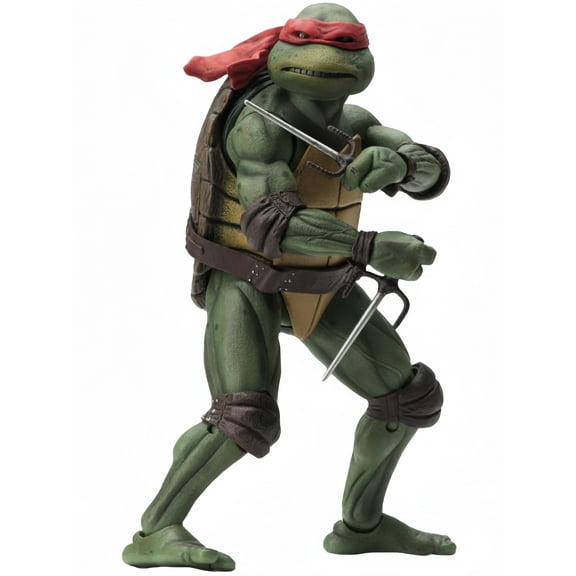 TMNT Raphael Action Figure - 1990 Movie Version 7-inch Articulated Collectible with Accessories