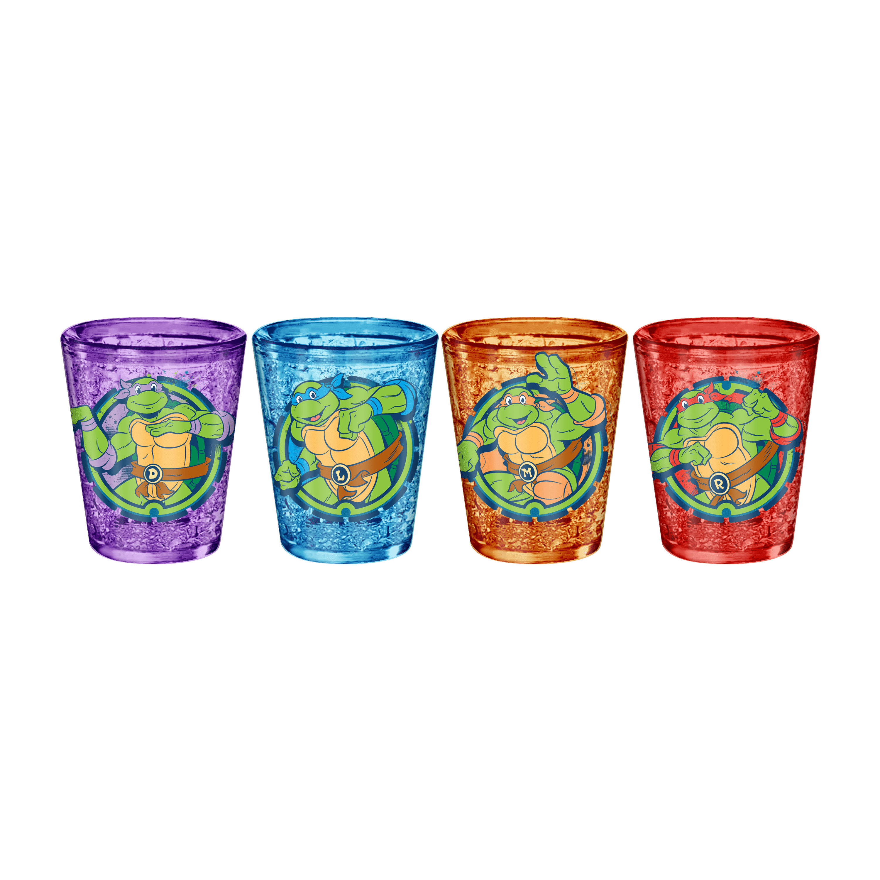 TMNT Shell Character Poses 4pc Plastic Freeze Gel Mini Cup