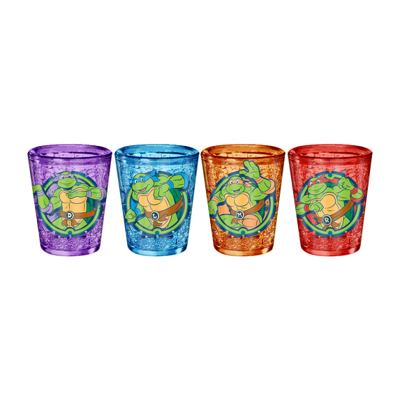 TMNT Shell Character Poses 4pc Plastic Freeze Gel Mini Cup