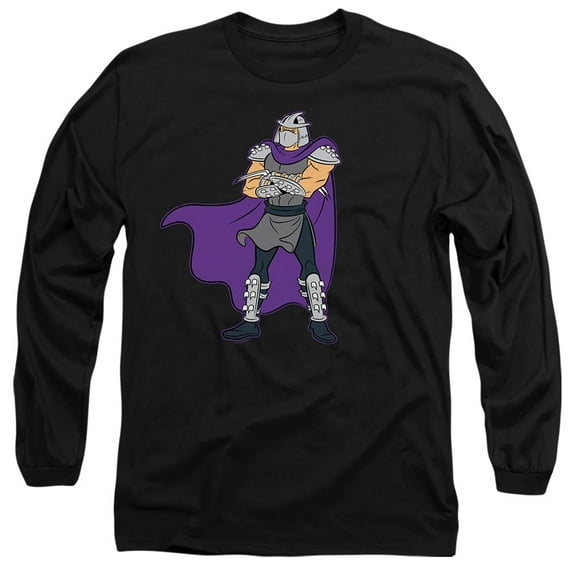 TMNT Shredder Unisex Adult Long-Sleeve T Shirt (Small) Black
