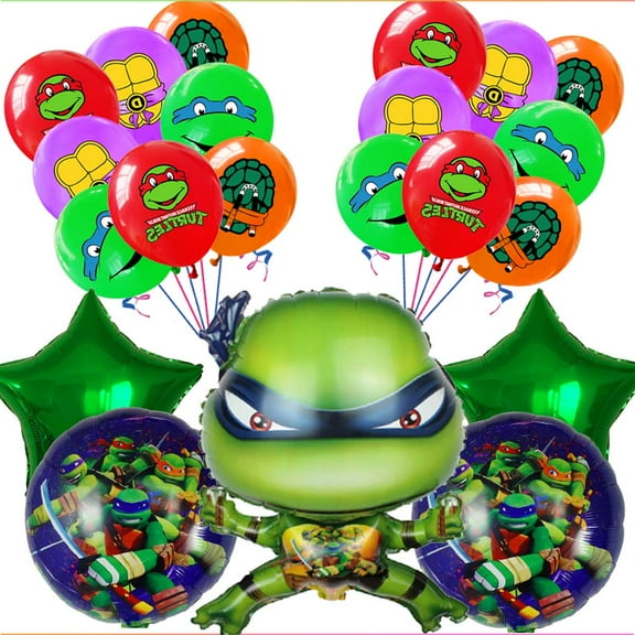 TMNT Teenage Mutant Ninja Turtles Balloons Birthday Party Supplies Decor Fans Set Decorations Kit