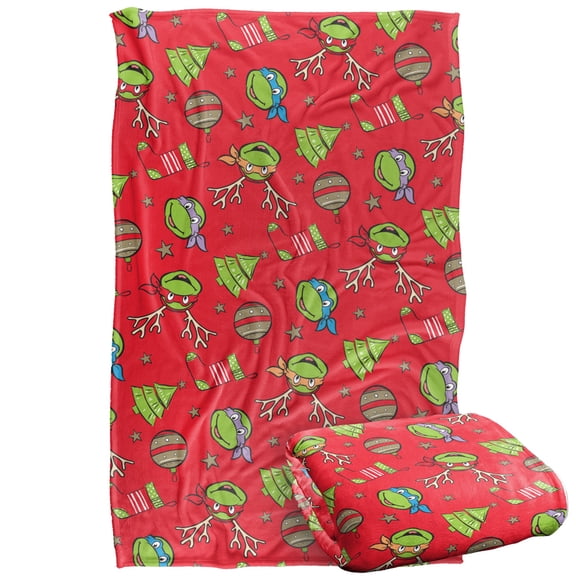 TMNT Teenage Mutant Ninja Turtles Blanket, 36'x58' Christmas Pattern Silky Touch Super Soft Throw Blanket